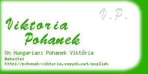 viktoria pohanek business card